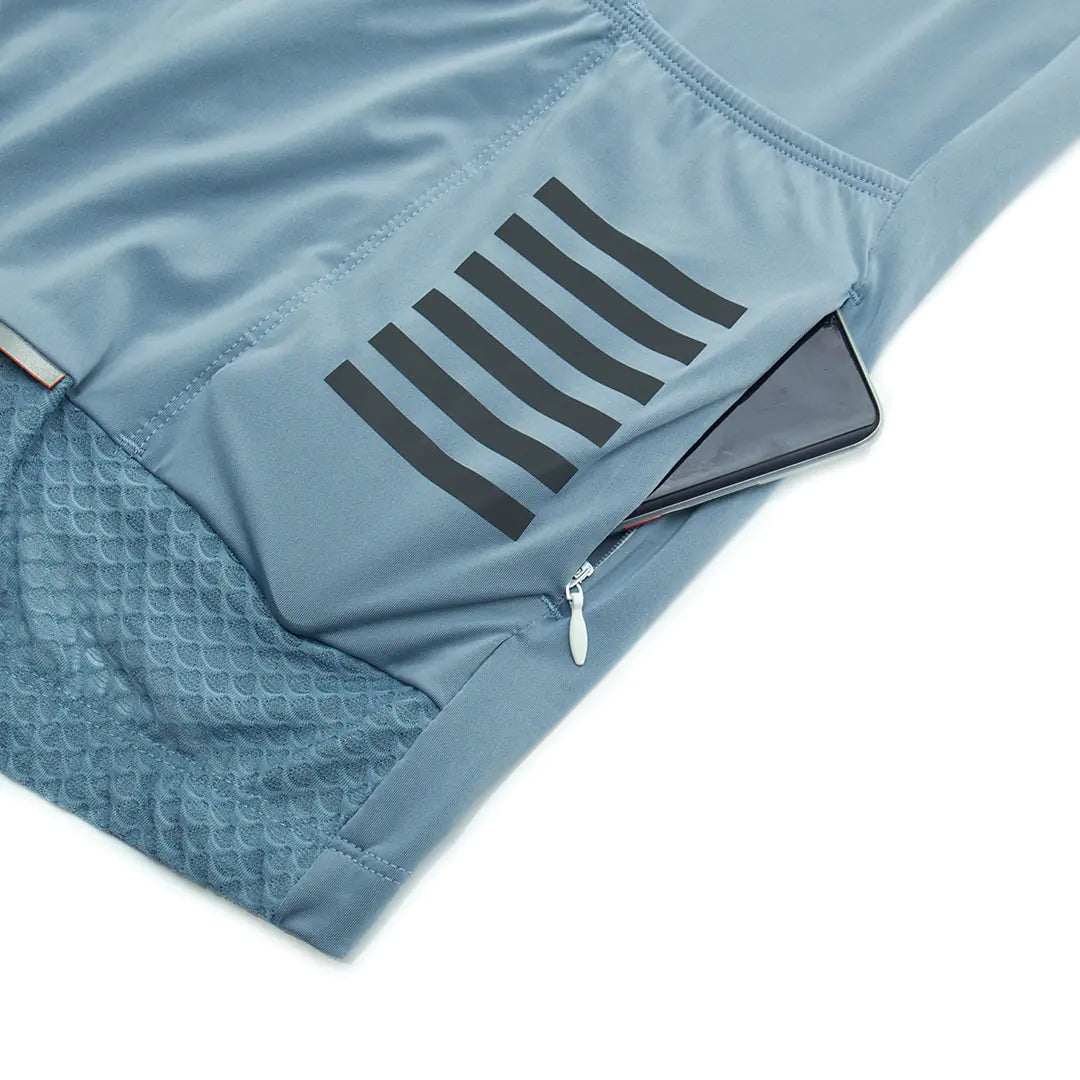 Men's Breathable Cycling Jersey and Reflective Shorts